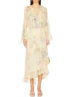 Zimmermann Illuminate Asymmetric Skirt in Lemon Hydrangea